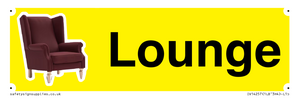 Lounge Dementia Friendly Yellow SIgn
